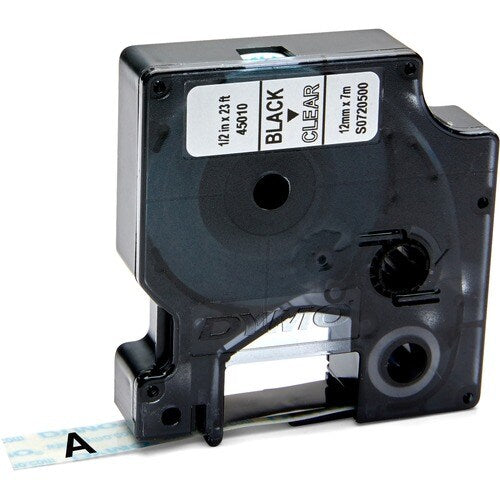 DY D1 0.5INX23FT 12MMX7M BLK/CLR TAPE