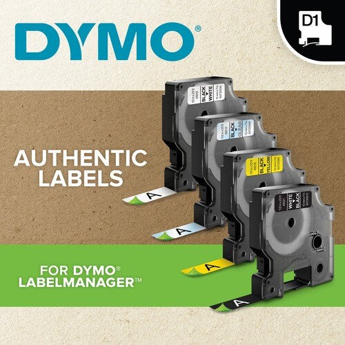 DY D1 0.5INX23FT 12MMX7M BLK/CLR TAPE
