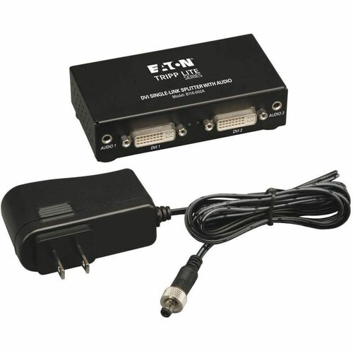 DIVISOR/AMPLIFICADOR DE VIDEO/AUDIO DE ENLACE ÚNICO DVI DE 2 PUERTOS TAA GSA