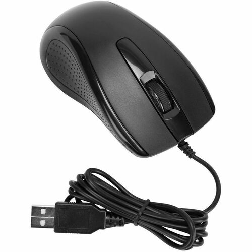 RATÓN ÓPTICO USB NEGRO DE TAMAÑO COMPLETO 3BTN