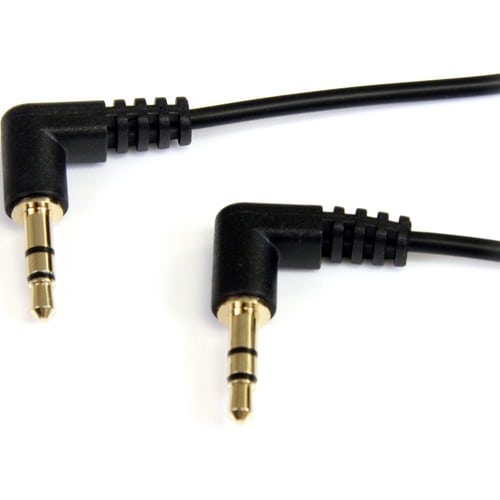 Cable de audio estéreo delgado de 3,5 mm en ángulo recto de StarTech.com de 30 cm
