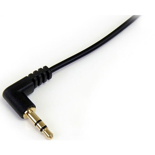 Cable de audio estéreo delgado de 3,5 mm a ángulo recto de StarTech.com de 1,8 m