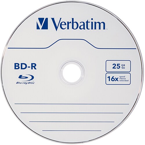 Support enregistrable Blu-ray Verbatim 97457 - BD-R - 16x - 25 Go