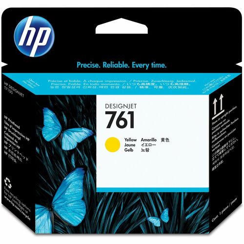 HP 761 (CH645A) Original Inkjet Printhead - Single Pack - Yellow - 1 Each - Inkj