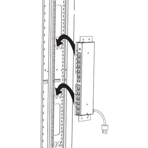 Tripp Lite by Eaton PDUSIDEBRKT Mounting Bracket for PDU - Black - Steel - 2