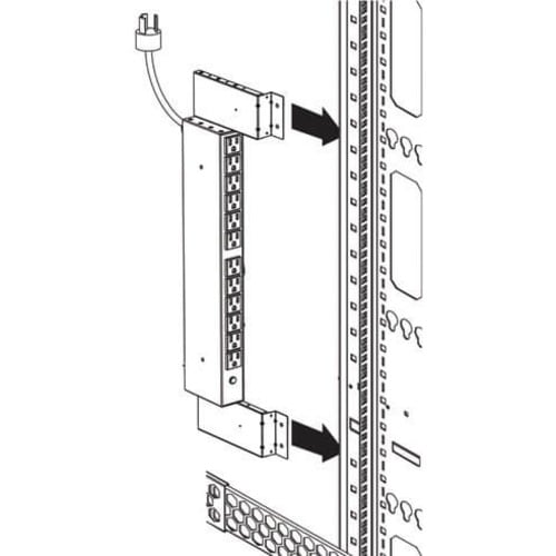 Tripp Lite by Eaton PDUSIDEBRKT Mounting Bracket for PDU - Black - Steel - 2