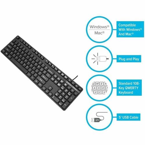USB-A WIRED STANDARD SIZE KEYBOARD