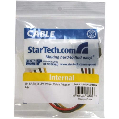 StarTech.com 6in SATA to LP4 Power Cable Adapter