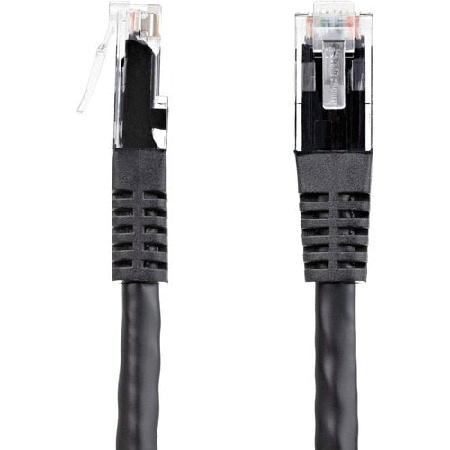 StarTech.com 8ft CAT6 Ethernet Cable - Black Molded Gigabit - 100W PoE UTP 650MHz - Catego