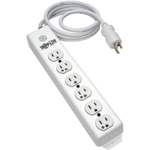 Multiprise Tripp Lite 120 V CA - NEMA 5-15P - 6 NEMA 5-15R - Qualité hospitalière - 1,83 m