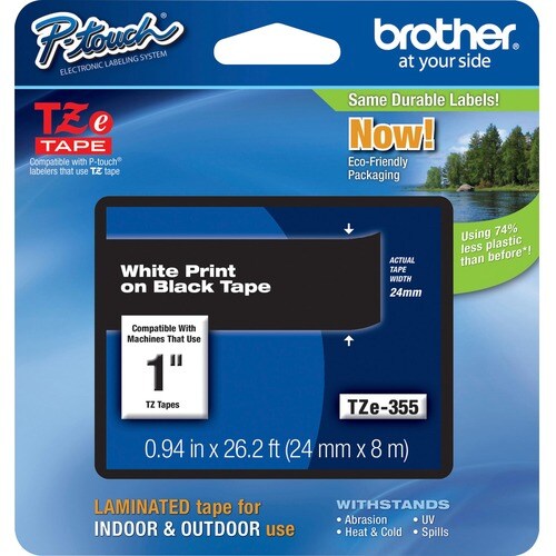 RUBAN ADHÉSIF BLANC SUR NOIR 24 MM POUR MULTI 25 P-TOUCH