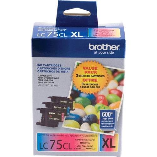 3PK LC753PKS CYAN MAGENTA JAUNE. ENCRE POUR MFC-J6510DW MFC-J671