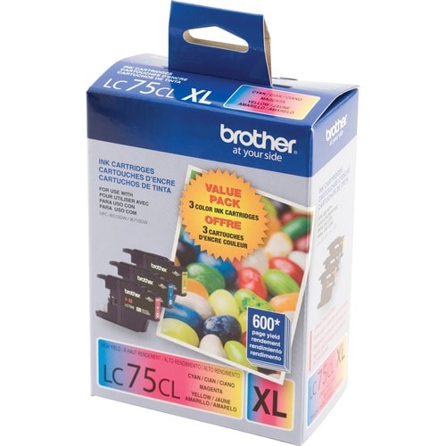 3PK LC753PKS CYAN MAGENTA JAUNE. ENCRE POUR MFC-J6510DW MFC-J671