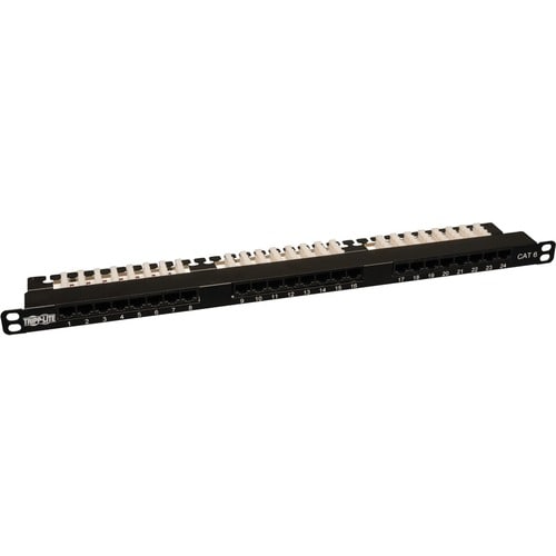 Panel de conexión Tripp Lite Cat6 Cat5 de 24 puertos para montaje en rack 568A/B 110 Punch down RJ45 0.