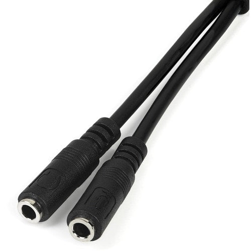 Adaptador de auriculares StarTech.com para auriculares con conectores separados para auriculares y micrófono