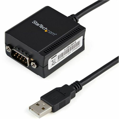 Cable adaptador USB a serie RS232 FTDI de 1 puerto de StarTech.com de 1,8 m (6 pies) con COM R