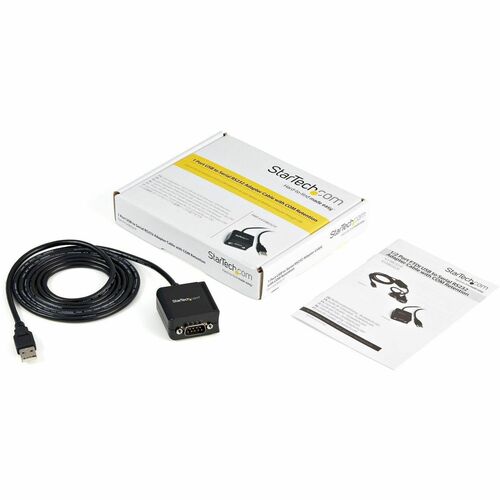 Cable adaptador USB a serie RS232 FTDI de 1 puerto de StarTech.com de 1,8 m (6 pies) con COM R