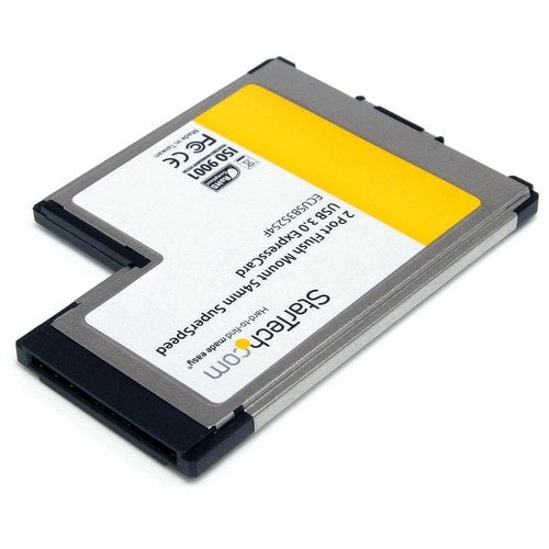 StarTech.com ExpressCard 2 ports USB 3.0 SuperSpeed à montage encastré 54 mm
