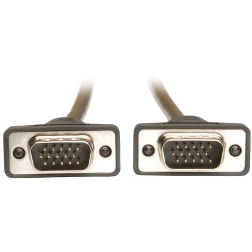 Cable coaxial para monitor VGA de 1.8 m de Tripp Lite, perfil bajo, con RGB de alta resolución, HD15 M/M, 1.8 m - 1.8 m