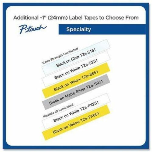 Rubans d'identification flexibles laminés Multi 6 24 mm Noir sur jaune