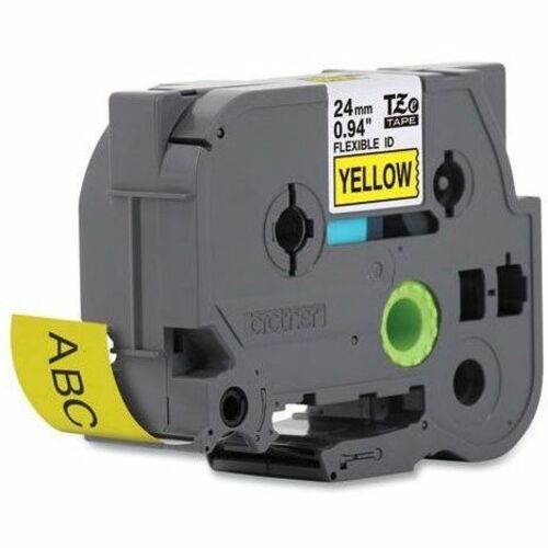 Rubans d'identification flexibles laminés Multi 6 24 mm Noir sur jaune