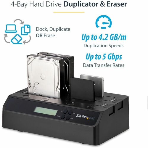 DUPLICADOR DE DISCO DURO DE 4 BAHÍAS ESATA USB 3.0 A SATA