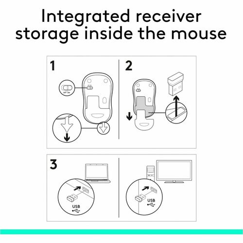 Souris sans fil Logitech M185, 2,4 GHz avec mini-récepteur USB, garantie 12 mois