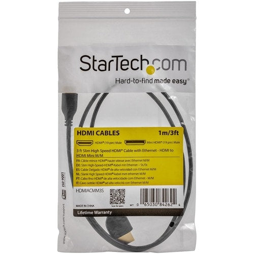 Câble Mini HDMI vers HDMI de 90 cm avec Ethernet StarTech.com