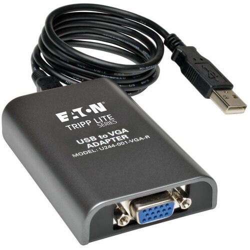 Adaptador gráfico Tripp Lite by Eaton U244-001-VGA-R - USB 2.0 - 1 x VGA - 1920 x 1200 Supp