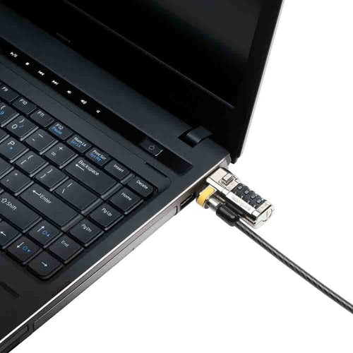 Kensington ClickSafe Combination Laptop Lock - 6 ft (1.83 m) Dia) Cable - 4-whee