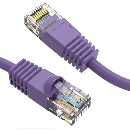 Cable de conexión Axiom Memory Axiom UTP CAT6 de 90 cm y 550 MHz, con funda moldeada antienganches (morado)