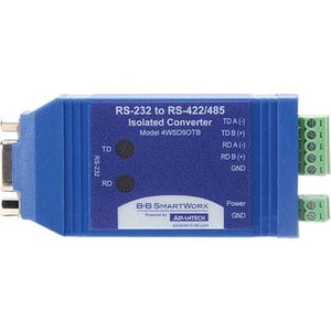 Convertidores aislados Advantech B+B SmartWorx con conectores de bloque de terminales - 1 x 9