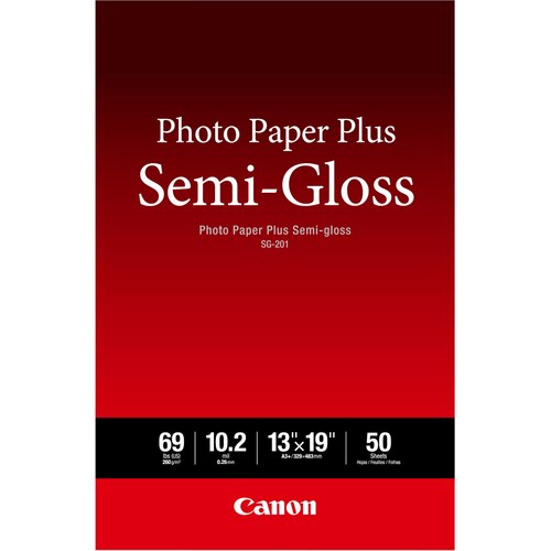 50 feuilles SG-201 13 x 19 pour imprimante PIXMA PRO-1/PRO-10/PRO-100, blanc, sans retours