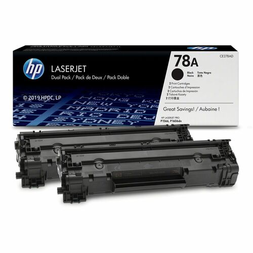 CARTUCHO DE TÓNER LASERJET 78A NEGRO DE PAQUETE DOBLE