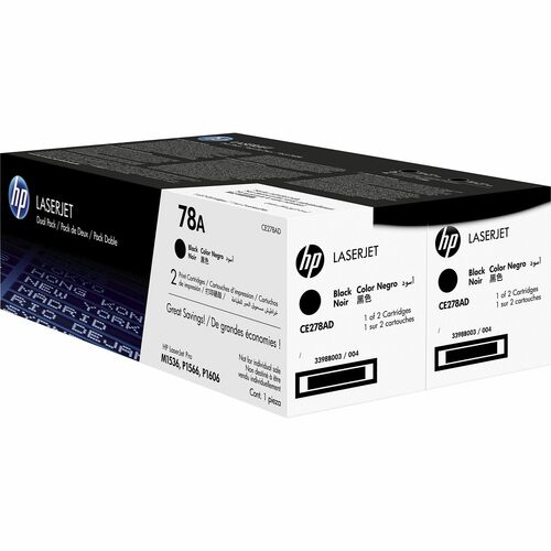 CARTUCHO DE TÓNER LASERJET 78A NEGRO DE PAQUETE DOBLE