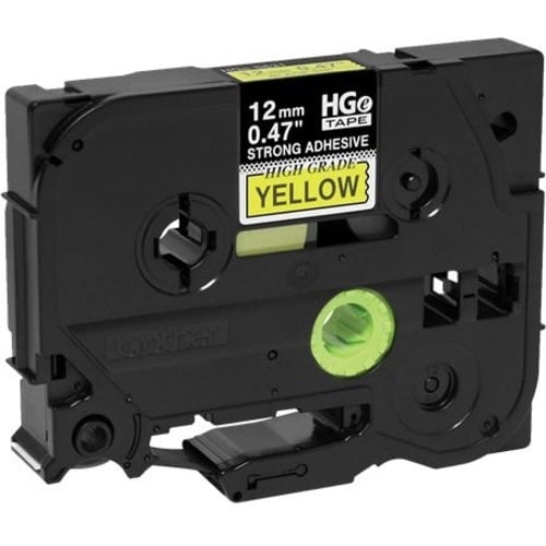 Ruban adhésif extra-fort noir sur jaune Brother HGES6315PK - 15/32"