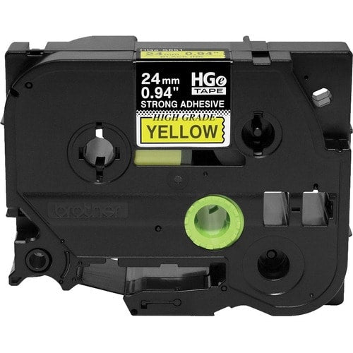 Ruban adhésif extra-fort noir sur jaune Brother HGES6515PK - 15/16 po