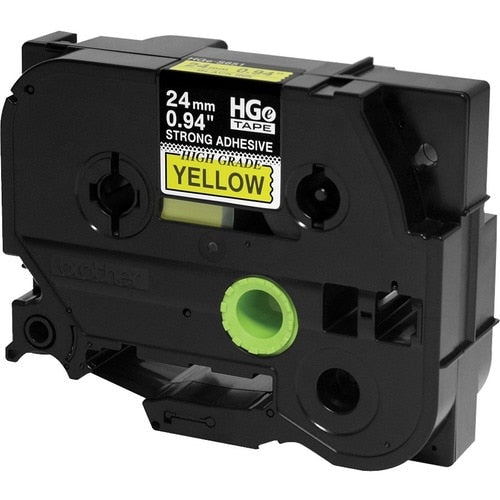 Ruban adhésif extra-fort noir sur jaune Brother HGES6515PK - 15/16 po