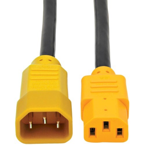Câble d'extension d'alimentation Tripp Lite 1,8 m C14 vers C13, robuste, jaune