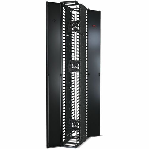 APC by Schneider Electric Vertical Cable Manager - Cable Manager - Black - Plastic