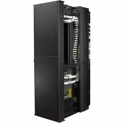 Organizador de cables APC by Schneider Electric - Organizador de cables - Negro - Altura de rack 1U - 1 paquete
