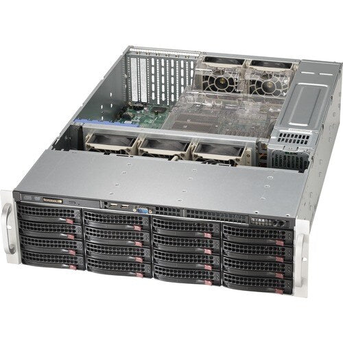 SC836A 3U RM CHÂSSIS 16 BAIES NOIR 920 W PFC LECTEUR DVD-ROM SLIM