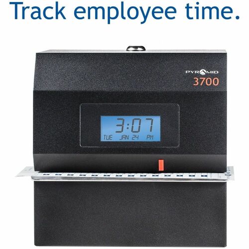Pyramid Time Systems 3700 Horloge de pointage et tampon de documents robuste - Perforatrice de cartes/St