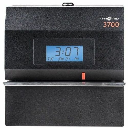 Pyramid Time Systems 3700 Horloge de pointage et tampon de documents robuste - Perforatrice de cartes/St