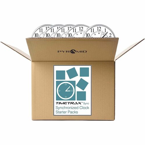 Coffret horloges pyramidales analogiques - Analogique - Quartz - Cadran principal blanc - Noir