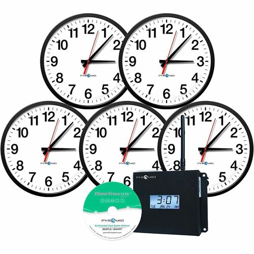 Coffret horloges pyramidales analogiques - Analogique - Quartz - Cadran principal blanc - Noir