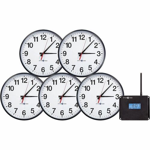 Coffret horloges pyramidales analogiques - Analogique - Quartz - Cadran principal blanc - Noir