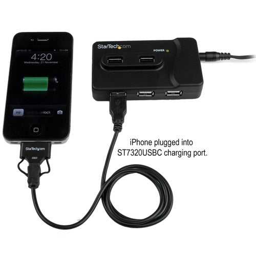 StarTech.com 6 Port USB 3.0 / USB 2.0 Combo Hub with 2A Charging Port