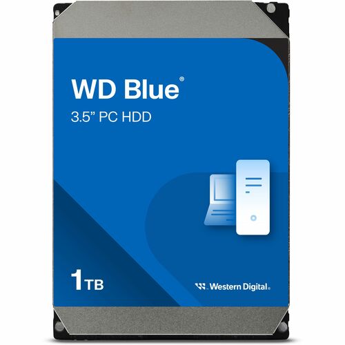 Disque dur PC WD Blue 1 To 3,5 pouces SATA 6 Gb/s 7200 tr/min - PC de bureau,