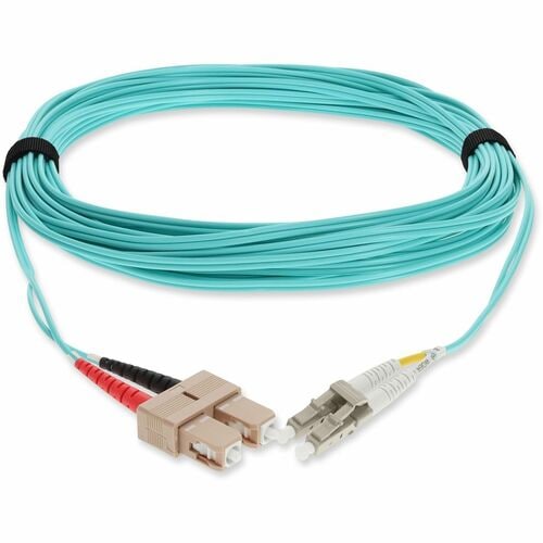 AddOn 5m Laser-Optimized Multi-Mode fiber (LOMM) Duplex SC/LC OM3 Aqua Patch Cab